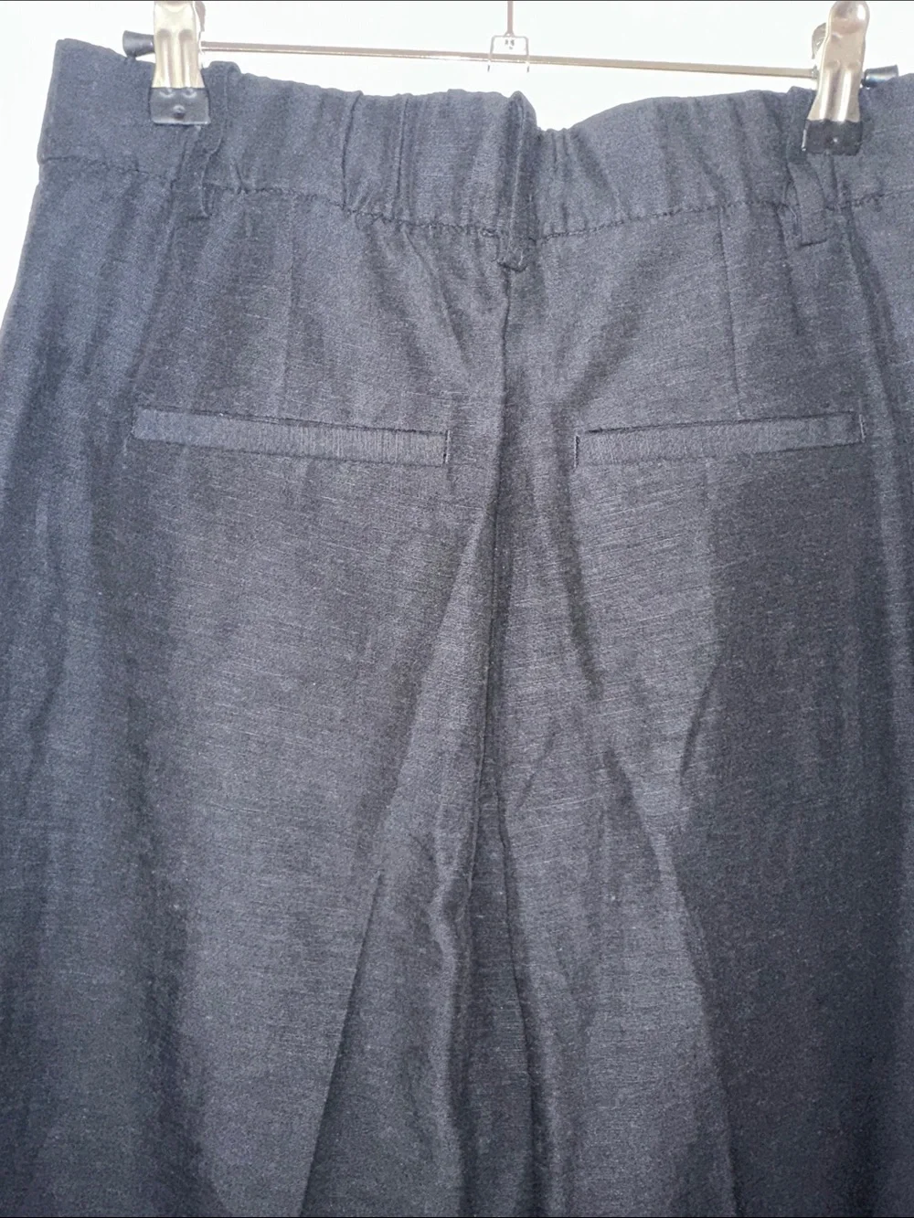 H&M Black High-Waist Pleated Trousers